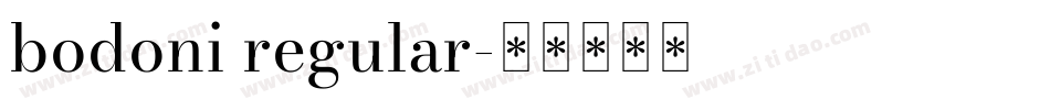 bodoni regular字体转换